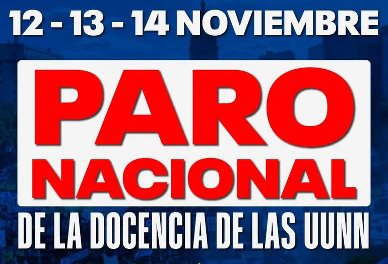 Docentes universitarios anuncian un paro nacional de 72 horas por reclamos salariales