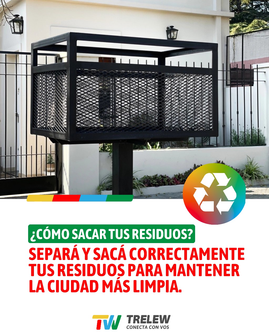 Trelew implementa recolección diferenciada: residuos húmedos y secos para mejorar el ambiente