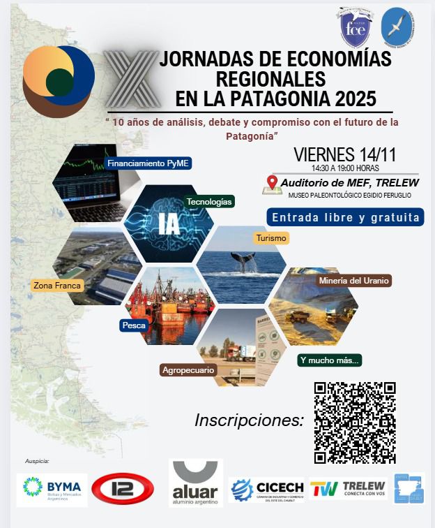 Trelew será sede de las X Jornadas de Economías Regionales con eje en el desarrollo patagónico