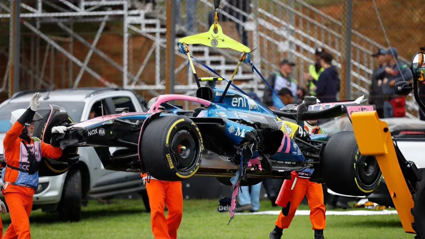 Colapinto chocó en Brasil: Alpine repara su auto para la clasificación