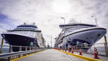 El Sapphire Princess y el Celebrity Equinox amarraron en Puerto Madryn con más de 5.000 pasajeros y 2.000 tripulantes