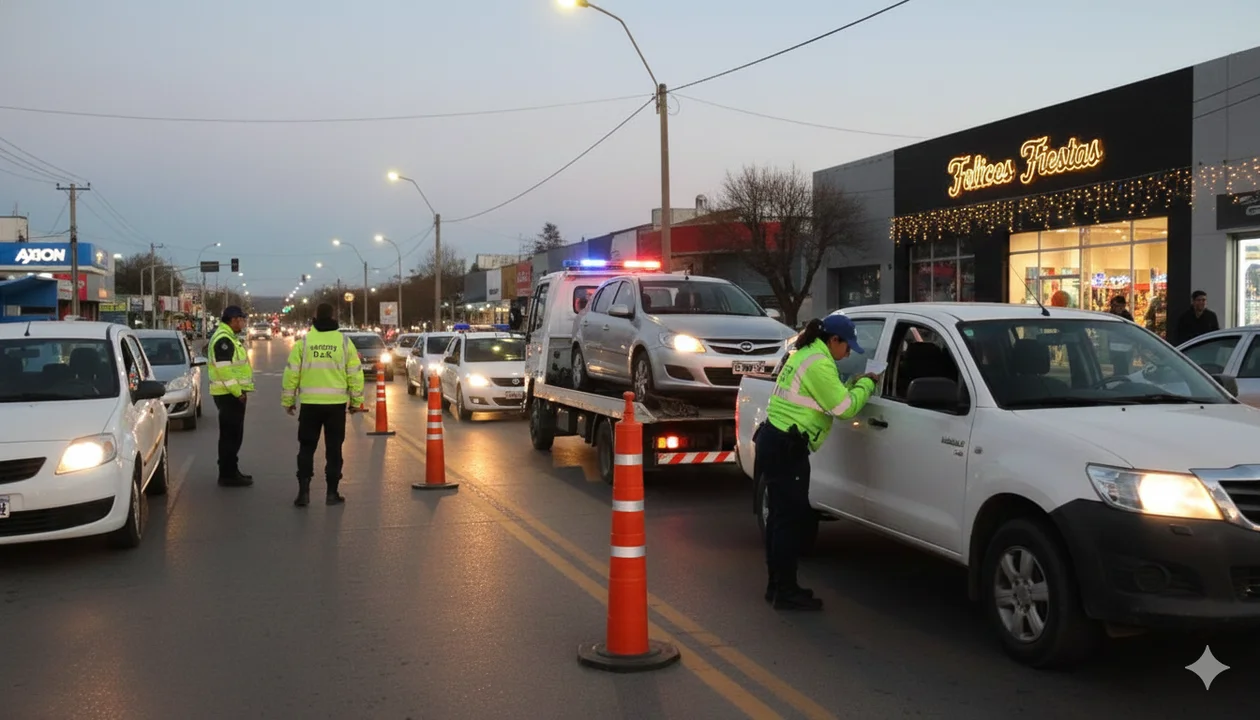 Controles de tránsito en Comodoro: multas por alcoholemia y faltas graves en las fiestas
