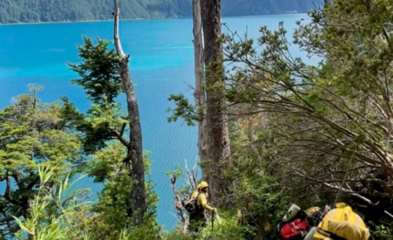 Incendio forestal en Los Alerces: despliegue aéreo y terrestre para contener las llamas