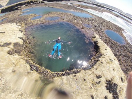 Un rincón mágico que descubre la marea: Los Pozones en Rada Tilly