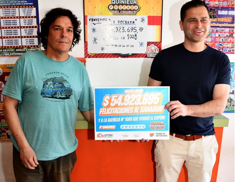 Un jubilado de Rawson ganó más de 54 millones en La Poceada del Chubut