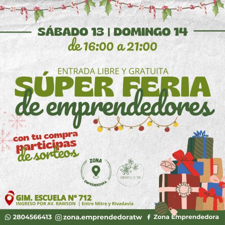Super Feria de Emprendedores Pre-Navideña: el evento ideal para compras con sentido en Trelew