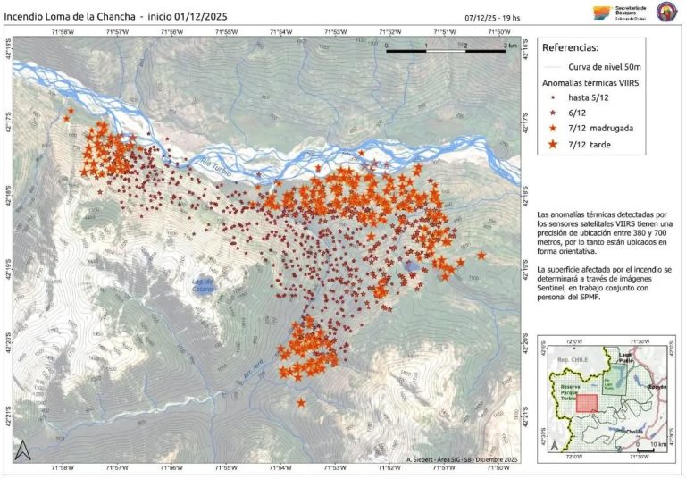Preocupa el avance del incendio en El Turbio pese a los operativos