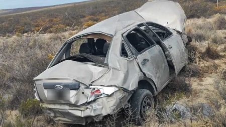 Grave accidente en Ruta 3: una joven internada con fractura de cráneo