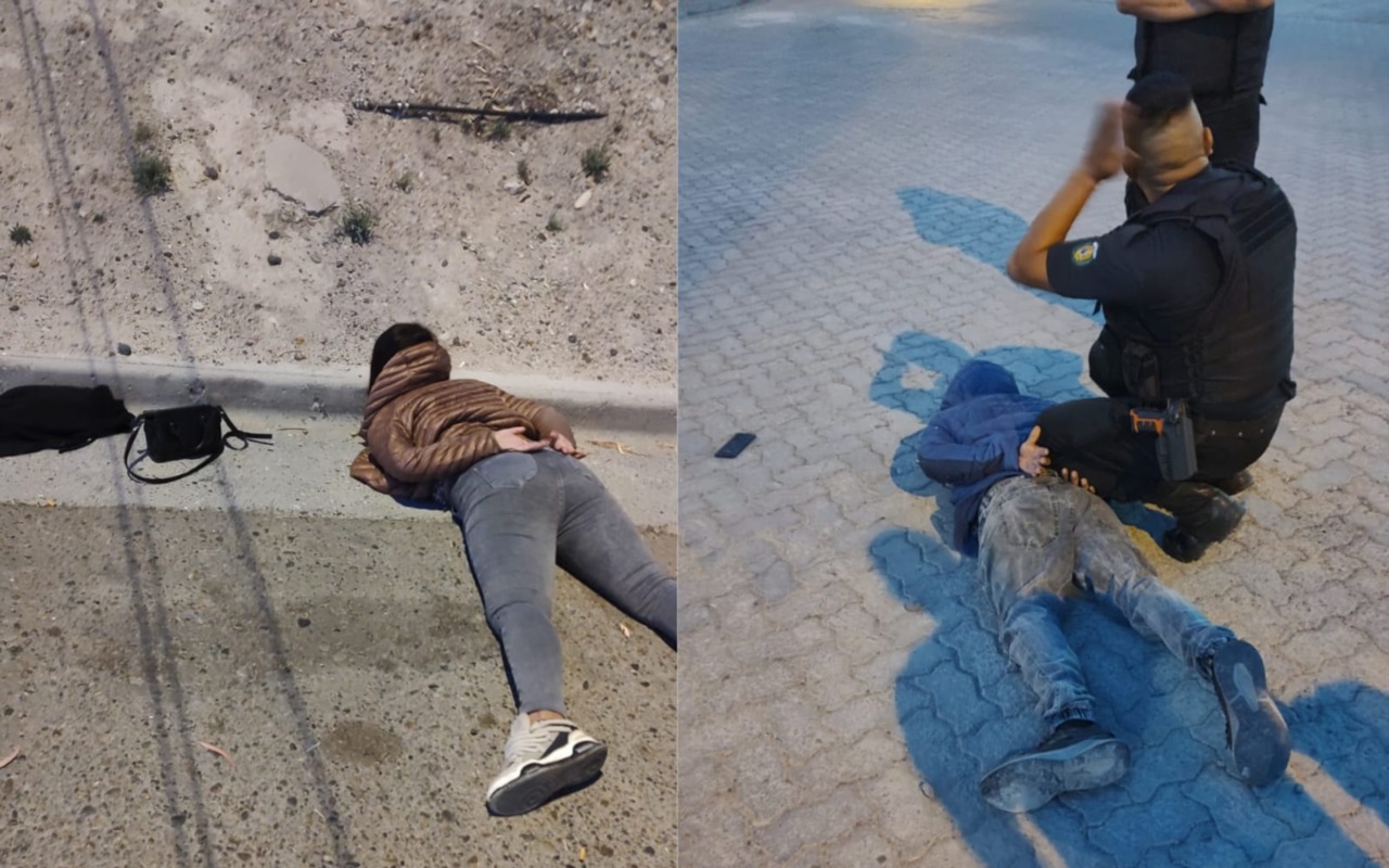 Una pareja asaltó a otra con un cuchillo y fueron detenidos en el centro de Trelew