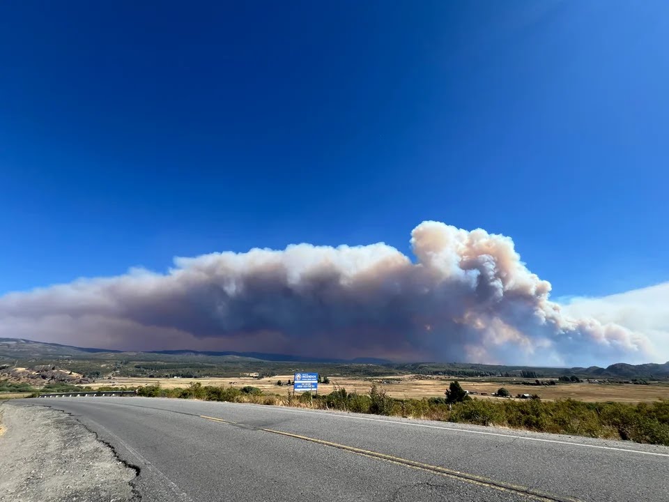 Advierten por baja visibilidad en rutas de Chubut por presencia de humo
