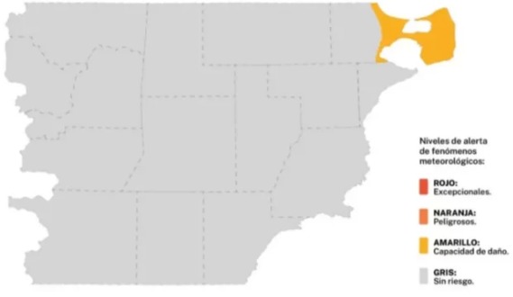 El 2026 comienza con alerta amarilla por vientos en la costa chubutense