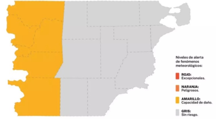 Ola de calor en Chubut: alerta amarilla para la cordillera y la meseta por temperaturas extremas