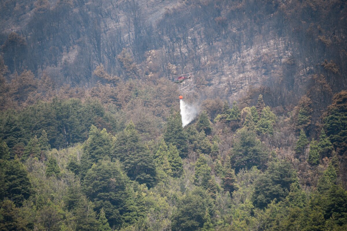 Operativo contra los incendios en Chubut sigue activo en cinco frentes