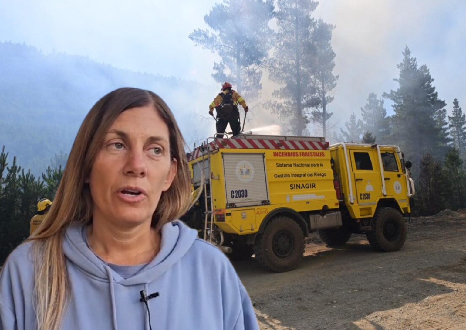 María Florencia Papaiani sobre los incendios en Chubut: «Estamos llegando con agua, provisiones, alimentos, ropa y colchones»