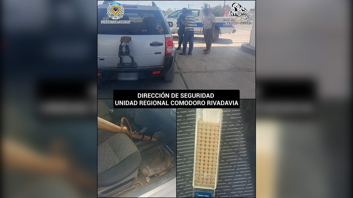Comodoro Rivadavia: operativo policial incautó rifle y municiones
