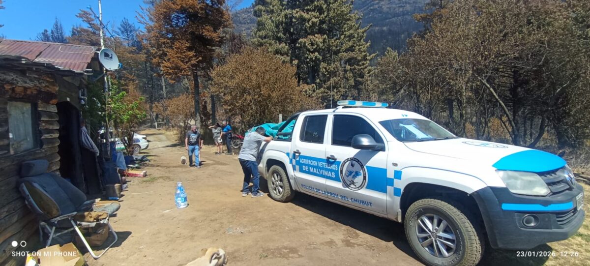 Incendios en Chubut: excombatientes de Malvinas colaboran con las familias damnificadas