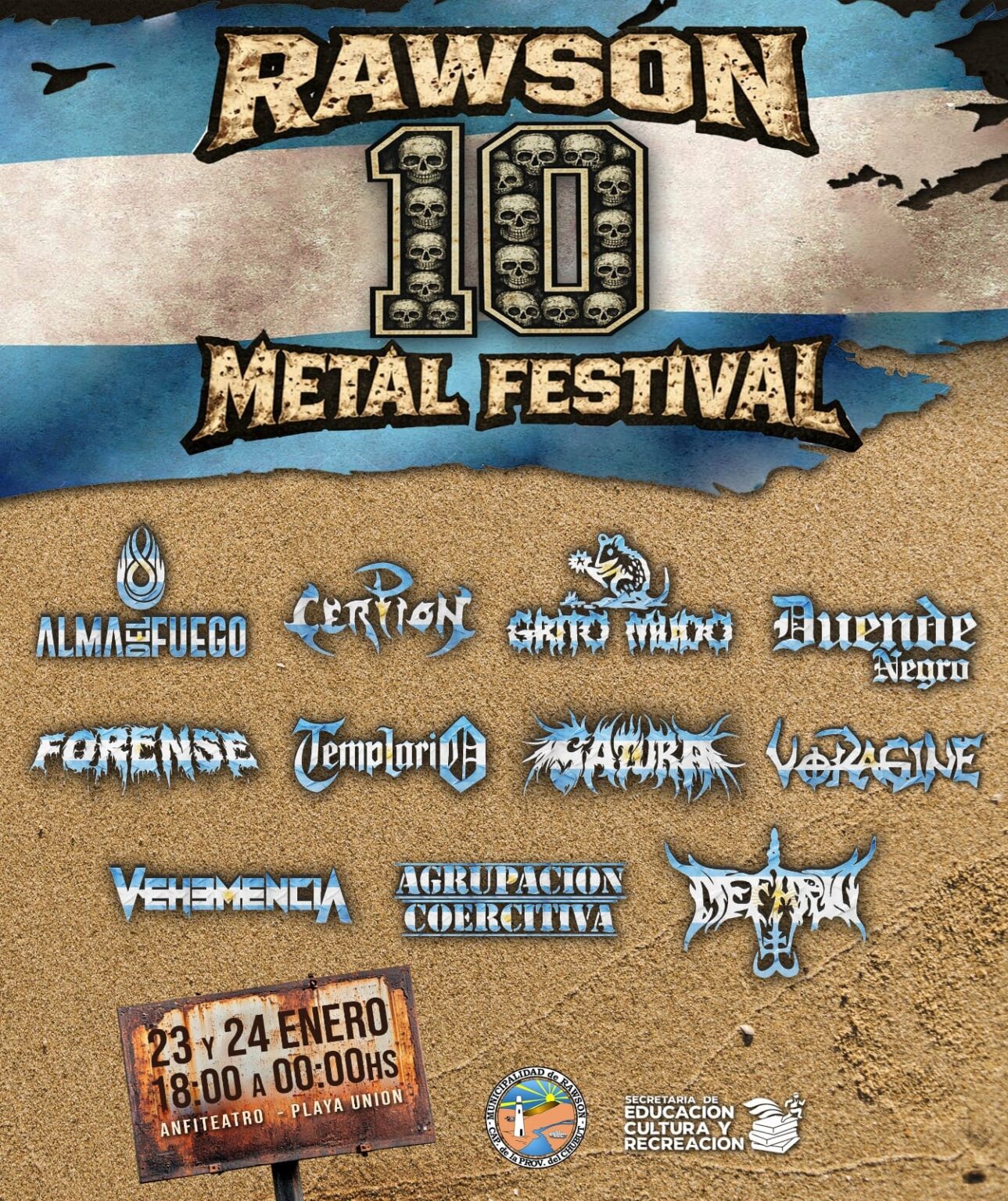 Rawson Metal Festival: el Anfiteatro de Playa Unión celebra 10 ediciones a puro rock