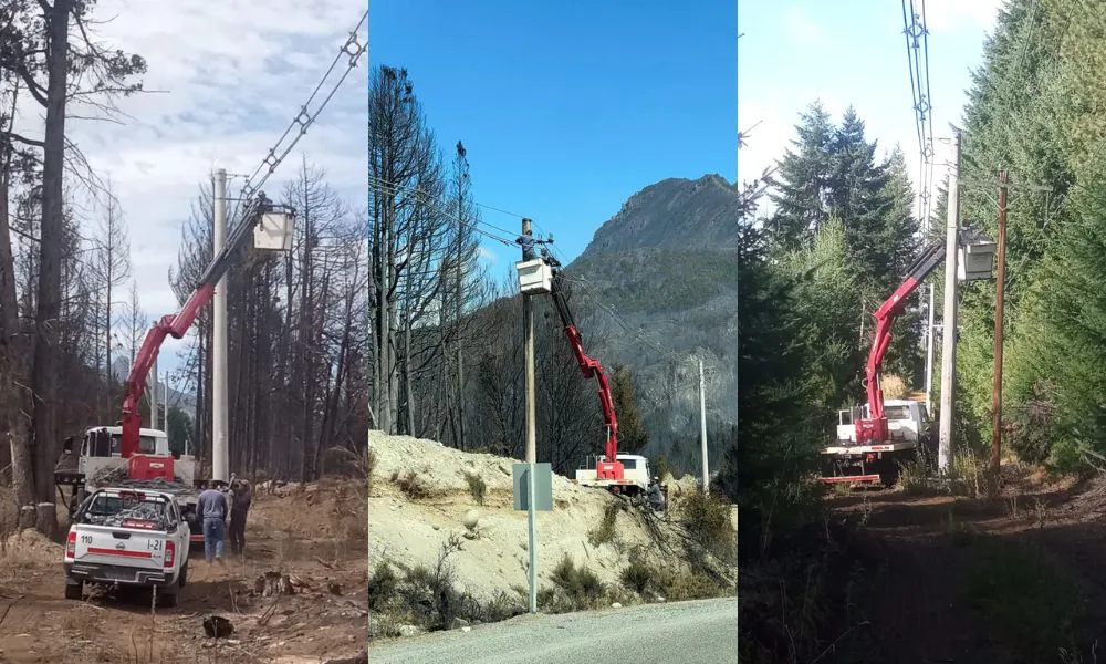 Chubut restableció el sistema eléctrico en la Comarca Andina luego de los incendios