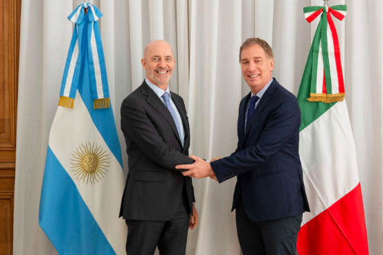 Diego Santilli y el embajador de Italia, Fabrizio Nicoletti, pidieron que el Senado ratifique el acuerdo Mercosur-UE