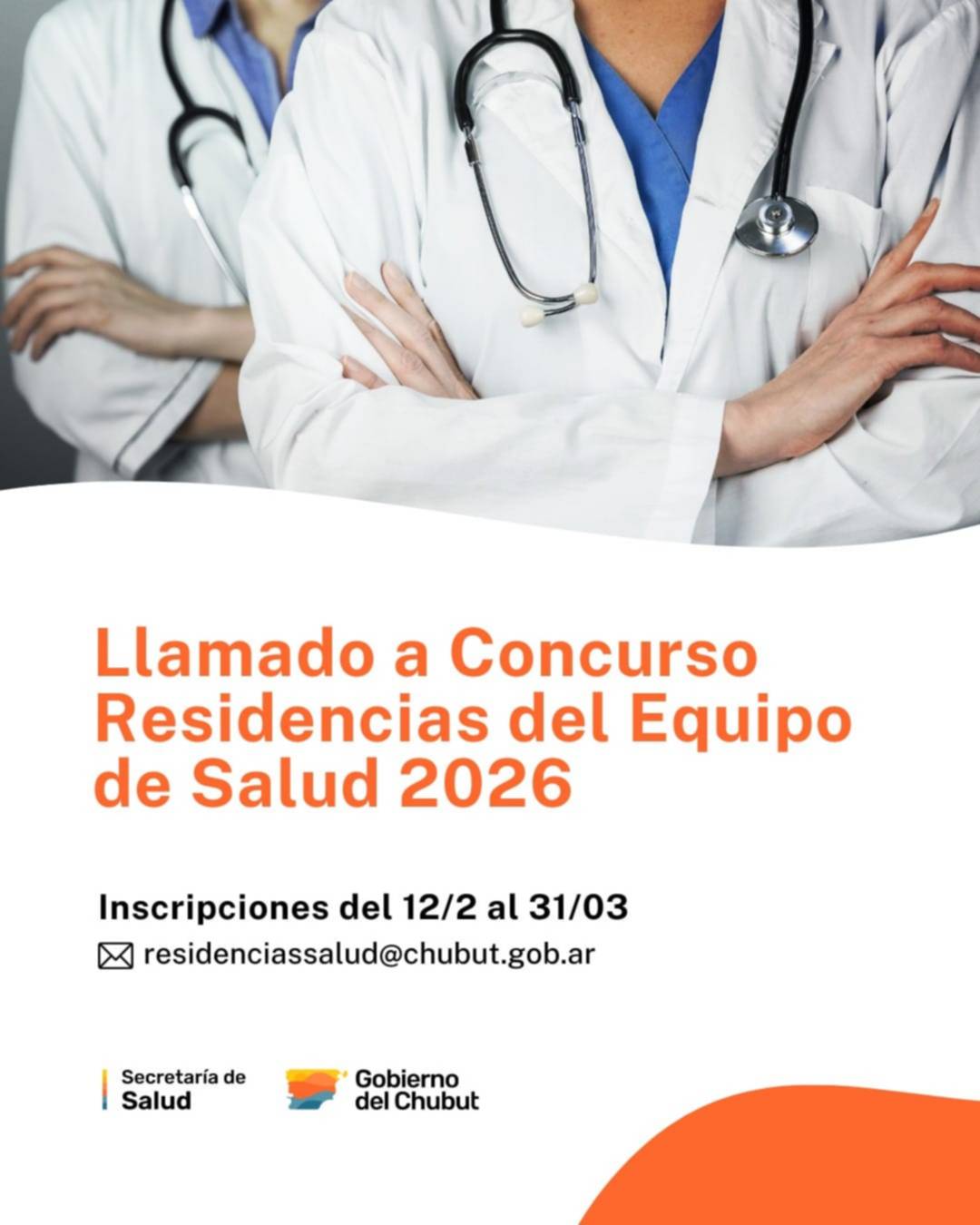 Chubut convoca a profesionales para las Residencias del Equipo de Salud 2026