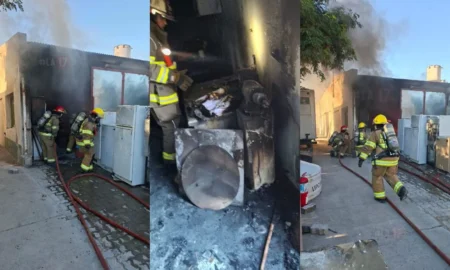 Un incendio en la Jefatura Norte de Vialidad en Puerto Madryn destruyó un depósito con generadores y equipos