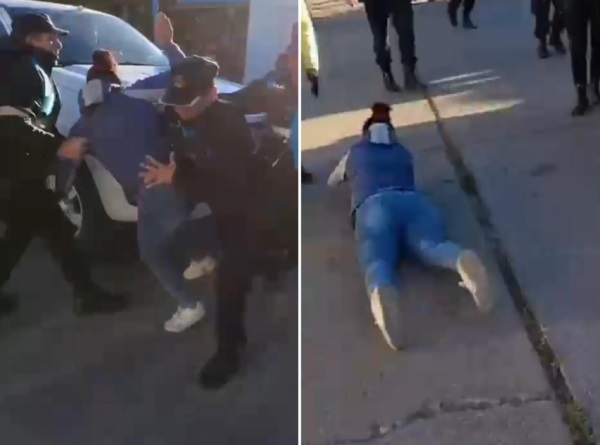 Rawson: incidentes y represión policial en una protesta de docentes contra el Gobierno