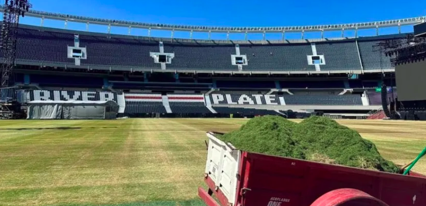 Alerta en River: el césped del Monumental está en transición y no será el ideal para recibir a Belgrano tras los recitales de AC/DC