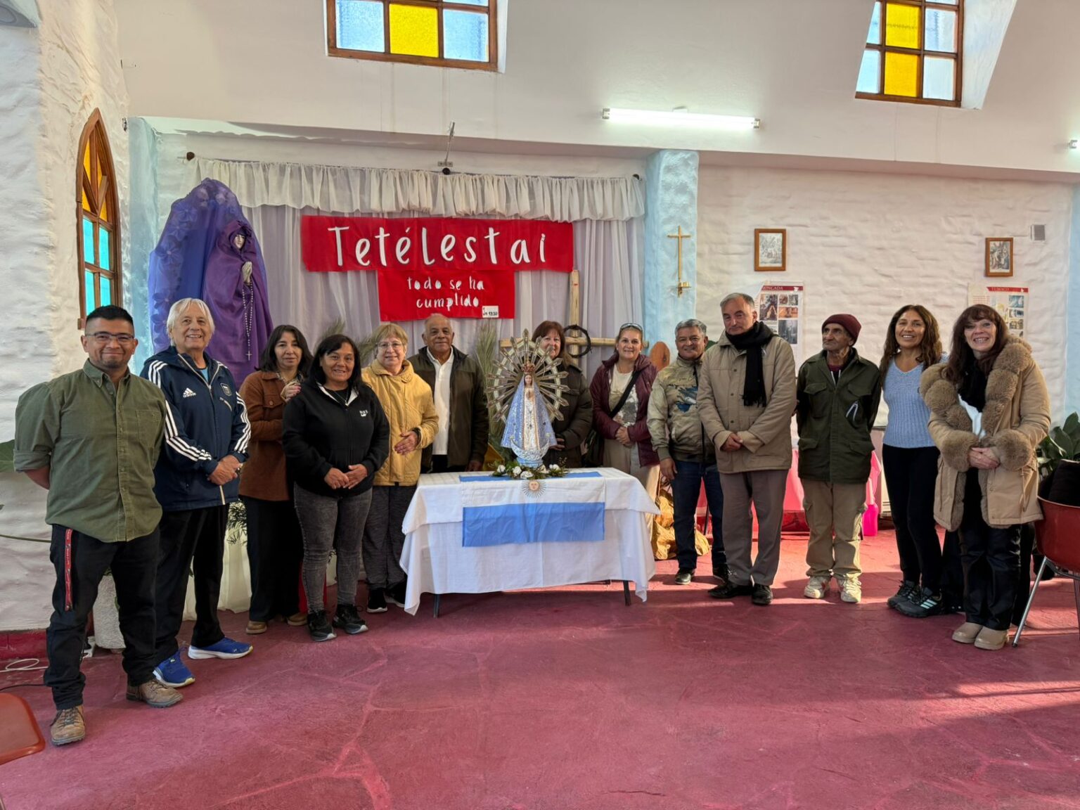 Rawson: la Virgen Malvinera realizó una recorrida de fe por distintos barrios de la ciudad