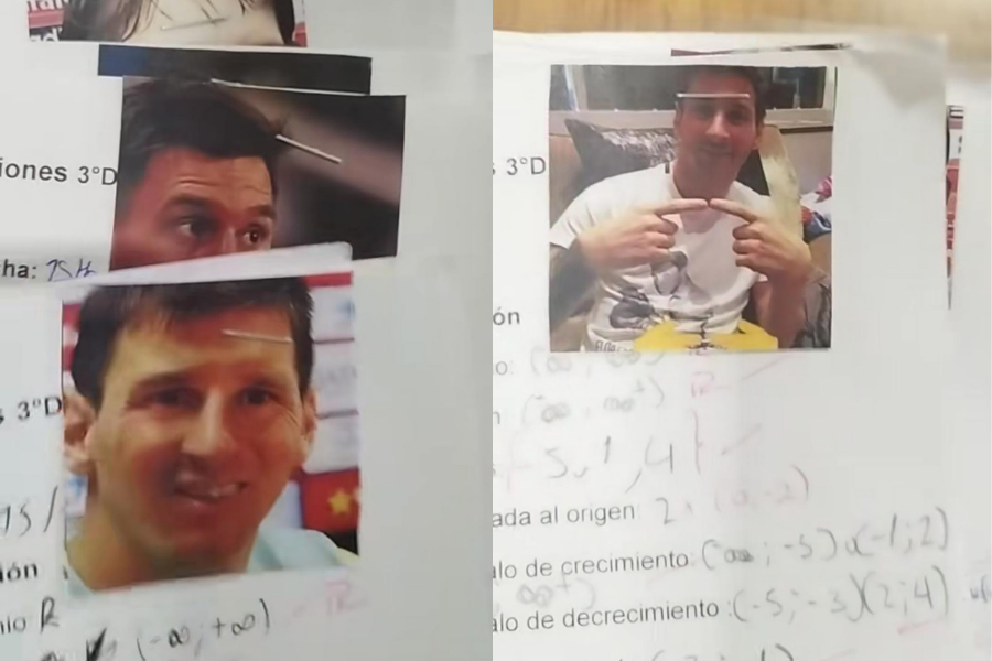 Viral: la profesora que corrige matemáticas con stickers de Messi