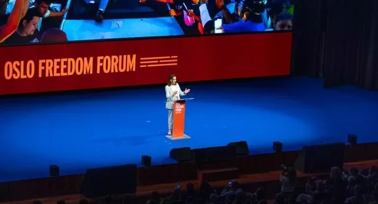 Venezuela: María Corina Machado afirmó en Oslo que el proceso democrático es irreversible
