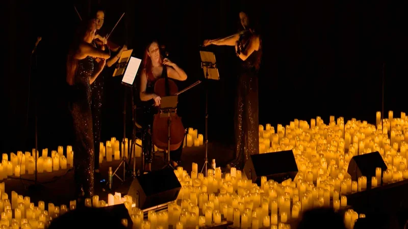 Concierto Candlelight iluminado con velas