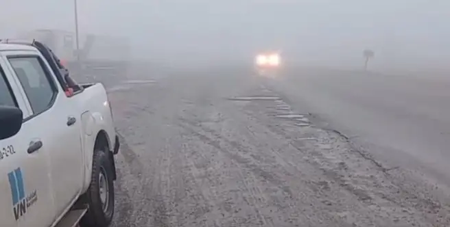 Plan Invernal en Chubut: Vialidad Nacional emitió alertas por bancos de niebla, baches y calzadas con barro y sal