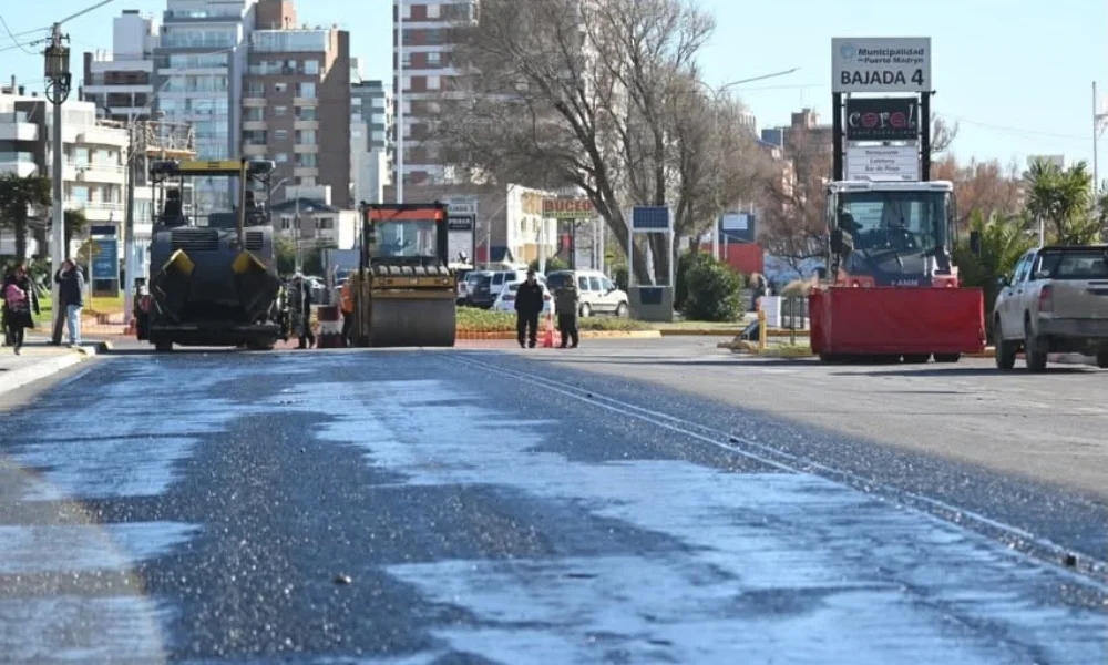 Puerto Madryn avanza en la finalización de las obras sobre el Boulevard Brown
