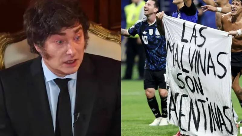 Milei cruzó a la Selección por exhibir la bandera de Malvinas tras vencer a Inglaterra