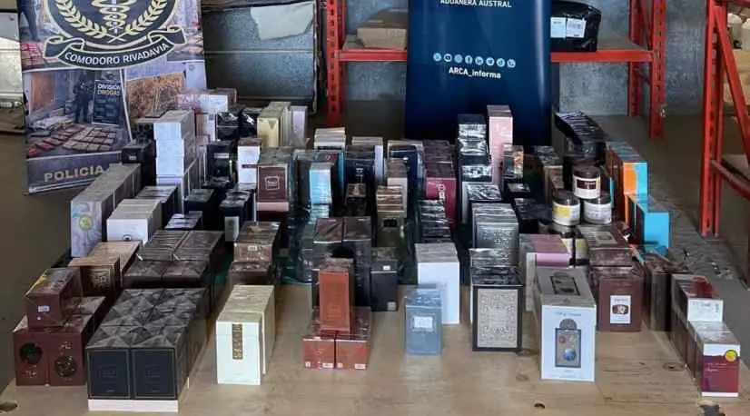 Comodoro: Secuestran 289 perfumes importados sin aval legal, valuados en $15 millones