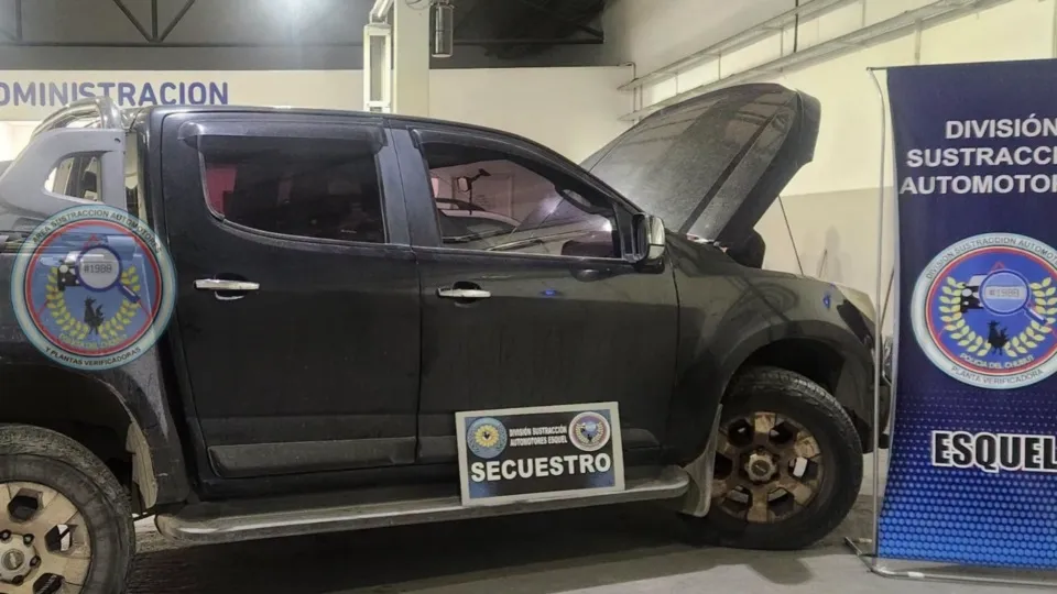 Esquel: secuestran una camioneta armada con partes de un vehículo dado de baja para desguace