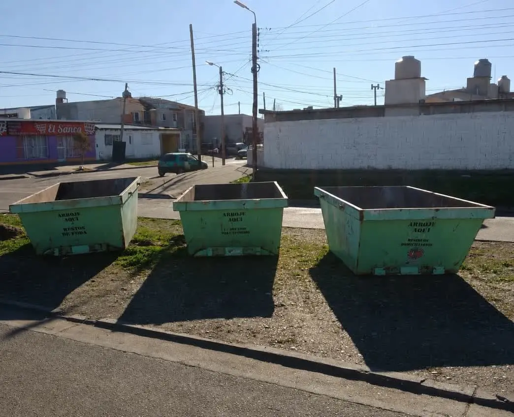 Limpieza urbana en Rawson: ubicaron los volquetes de «Eco Capital» en el sector norte de la ciudad