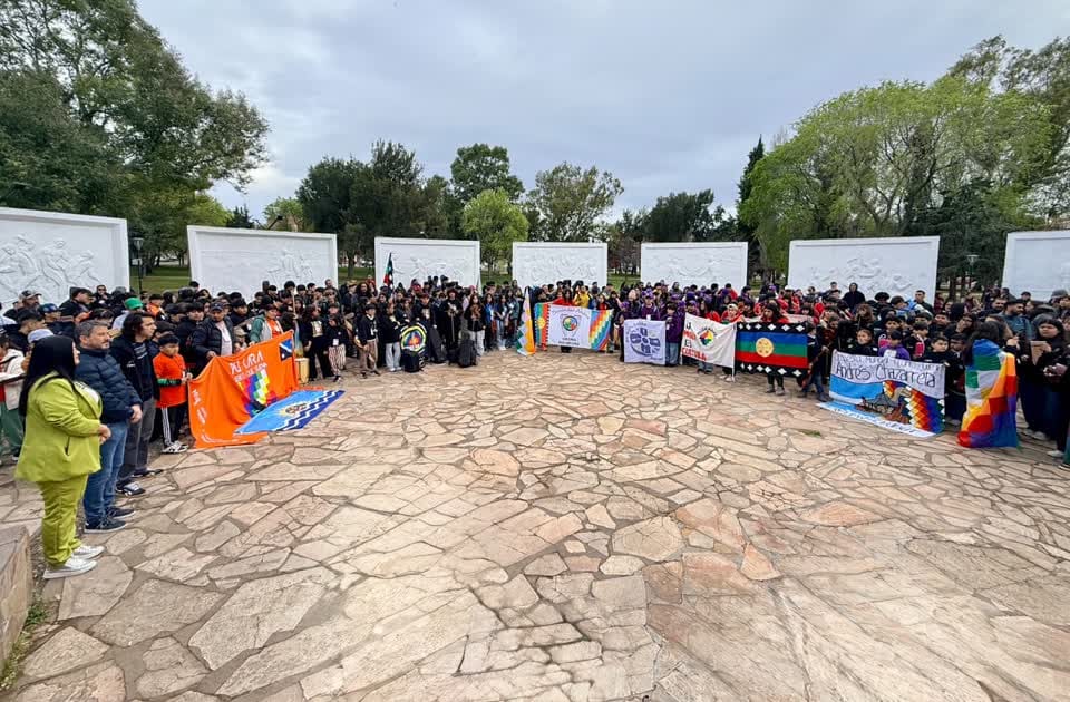 Integrantes de las orquestas infantiles y juveniles patagónicas reunidos