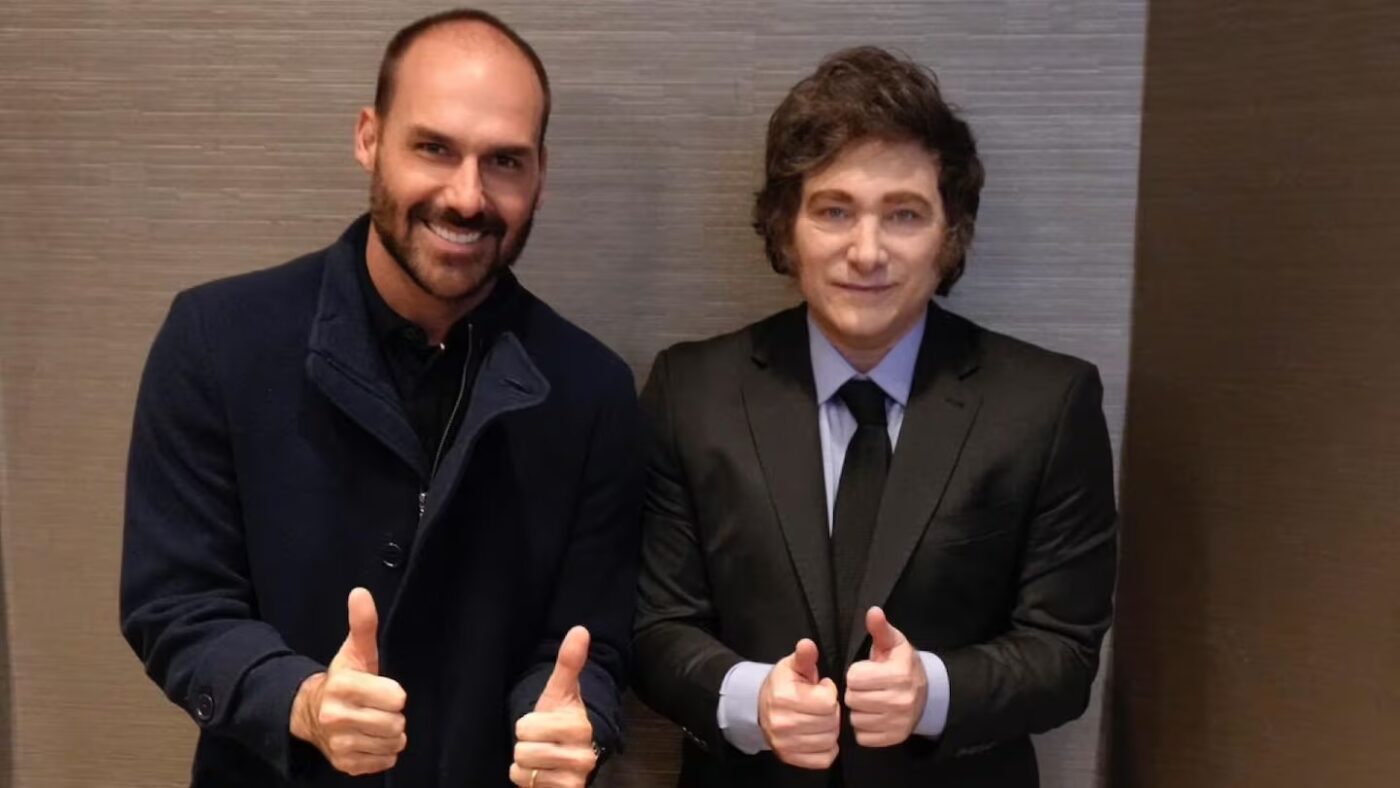 Eduardo Bolsonaro y Javier Milei 