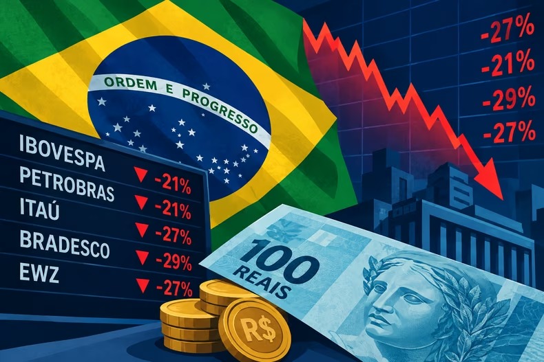 Los mercados reaccionan con fuertes caídas en Brasil: el ETF EWZ se hunde 27% y Petrobras pierde 21%