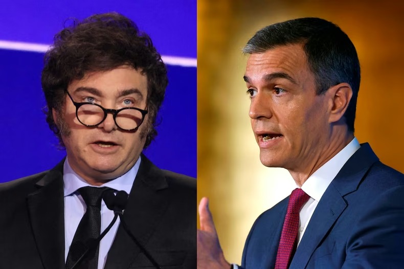 Pedro Sánchez cruzó a Javier Milei tras sus insultos en Madrid: «Vino a dar lecciones»